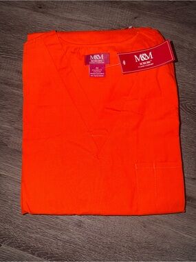 Smart Scrubs Men's V-Neck Sweater – Neon Orange